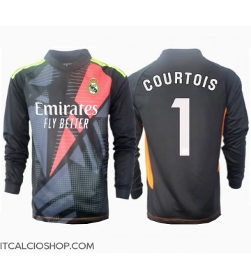 Real Madrid Thibaut Courtois #1 Portiere Seconda Maglia 2024-25 Manica Lunga